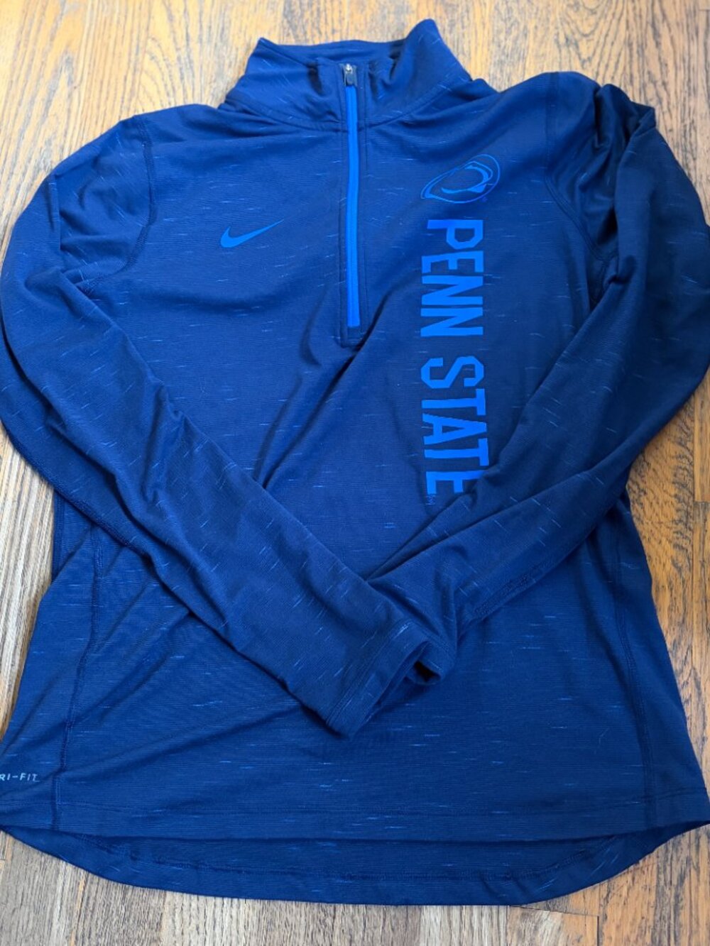 NIke Penn State 1/4 Zip Blue Long Sleeve Top Size Small - Picture 2 of 8